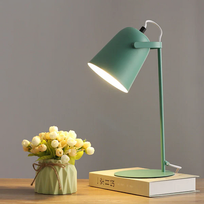 Nordic Macaron Color Creative Iron Bucket Design Light Table Lamp