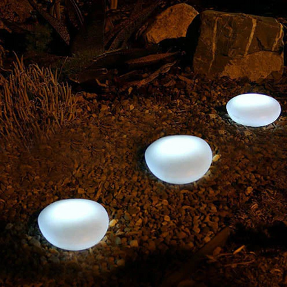 Solar Pebble ABS Sandblasted LED Outdoor Landscape Glass Light
