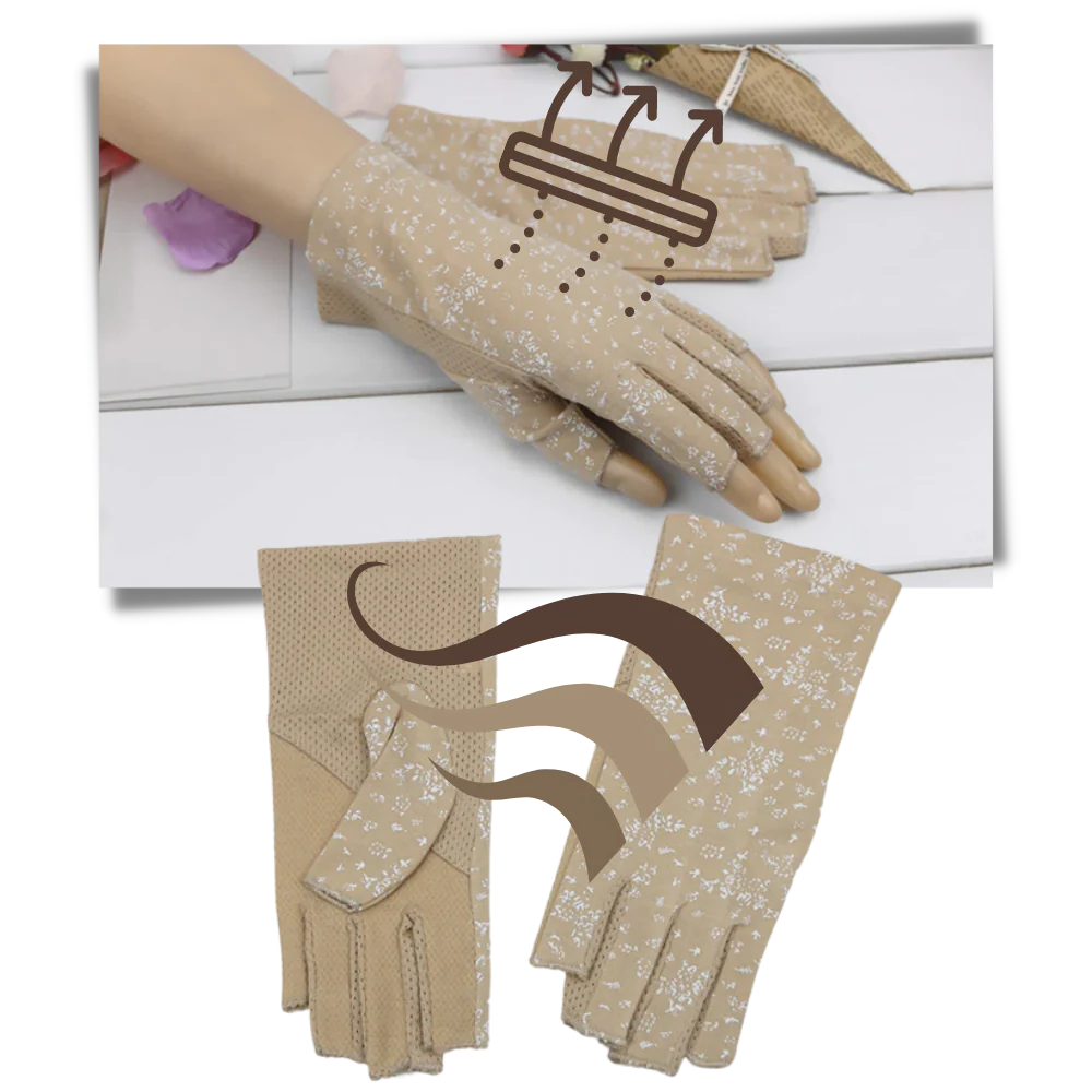 Stylish UV-Protective Cotton Gloves