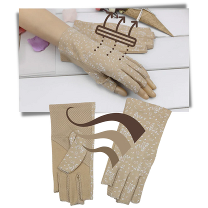 Stylish UV-Protective Cotton Gloves