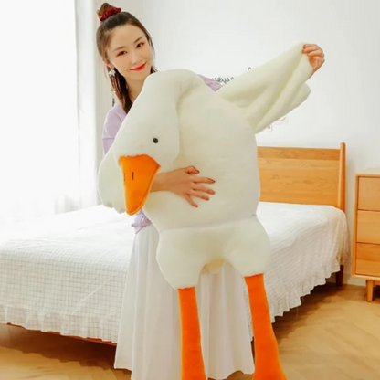 Big White Goose Throw Pillow Duck Sleeping Plush Toy Big Goose Doll Stuffed Toy