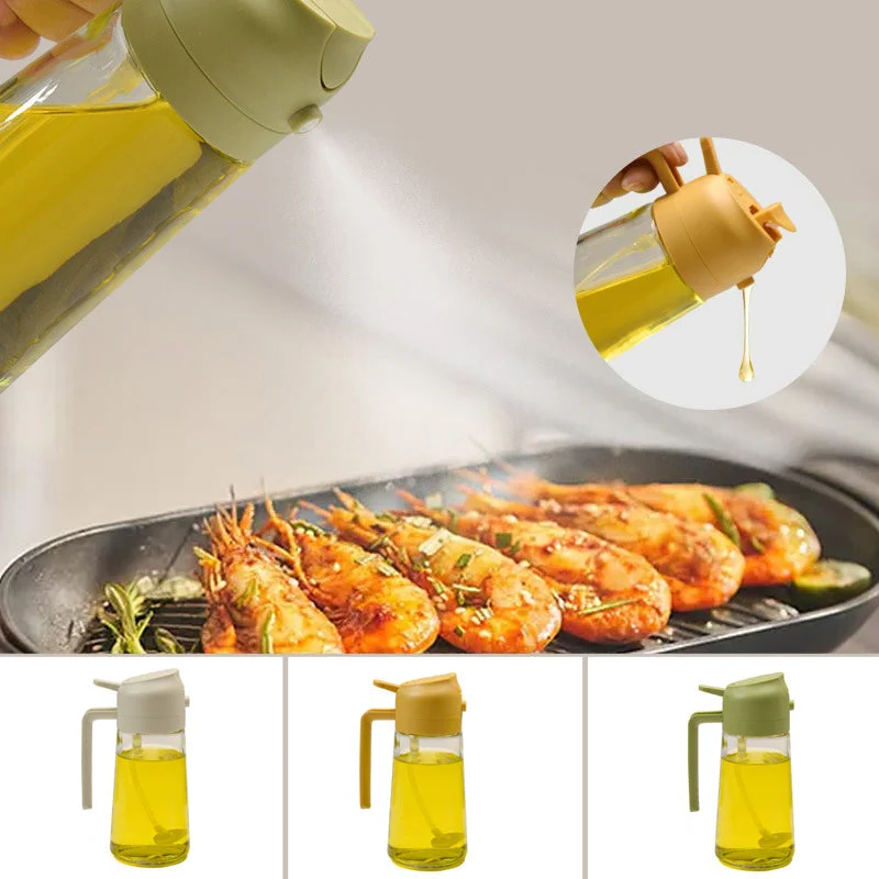 2-in-1 Glass Oil Sprayer and Dispenser