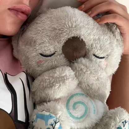 Anxiety Relief Koala Plush Toy with Music, Lights and Rhythmic Breathing Motion