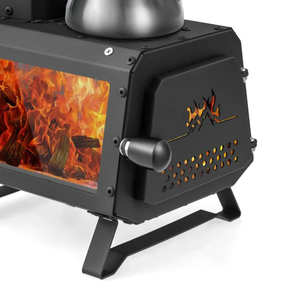 Portable Wood Burning Camping Cooking Heater Stove