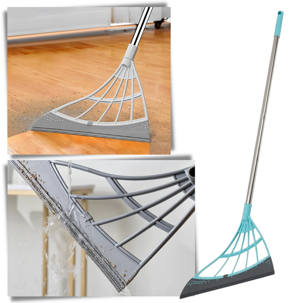 Telescopic rubber sweeper