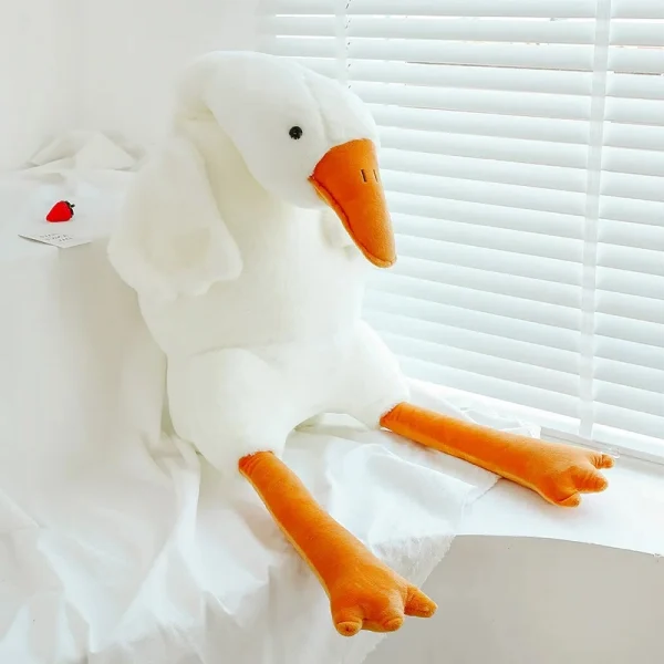 Big White Goose Throw Pillow Duck Sleeping Plush Toy Big Goose Doll Stuffed Toy