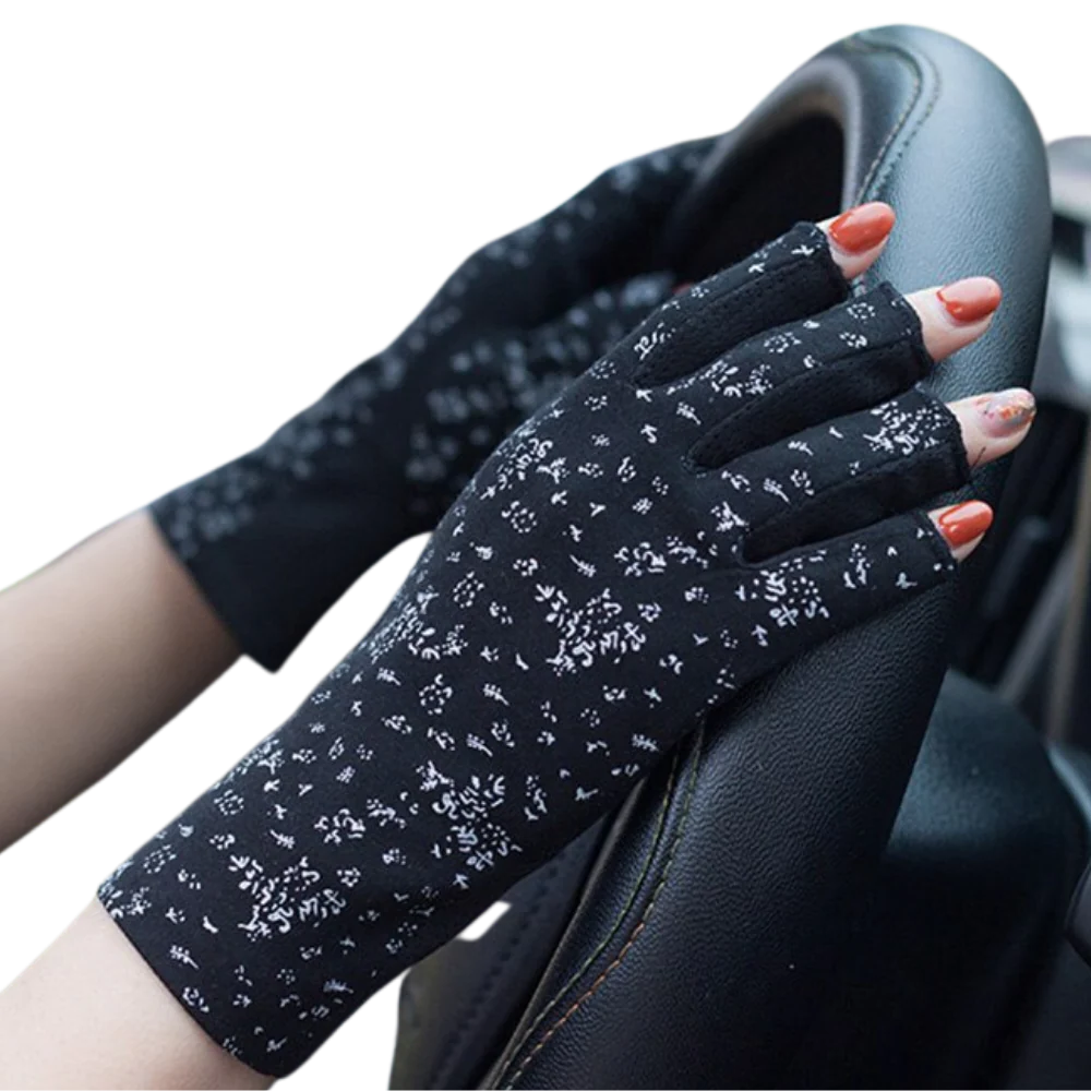 Stylish UV-Protective Cotton Gloves