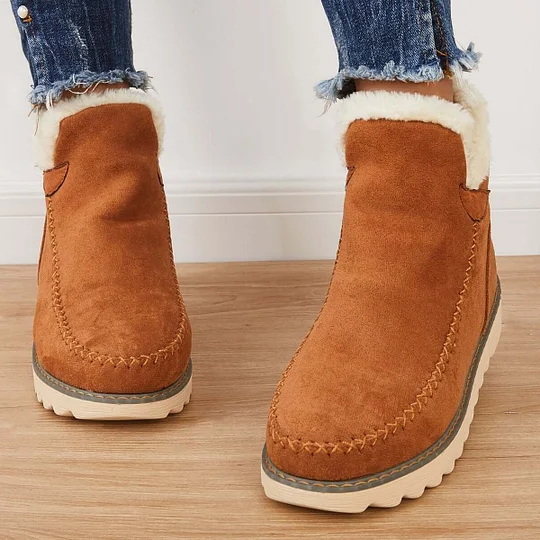 Classic Non-Slip Ankle Snow Booties Warm Fur Lining Boots