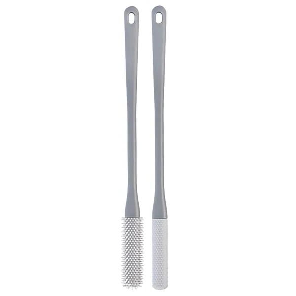 Toe Gap Cleaning Brush with Long Handle Gray-1 Set (Cleaning Brush + Anti-Itch Brush)
