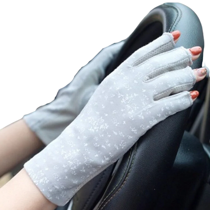 Stylish UV-Protective Cotton Gloves