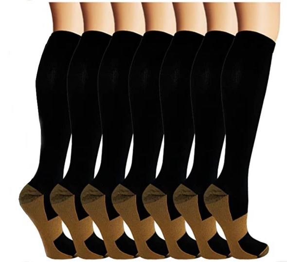 Copper Compression Socks (7 Pairs) for Women & Men-Workout And Recovery