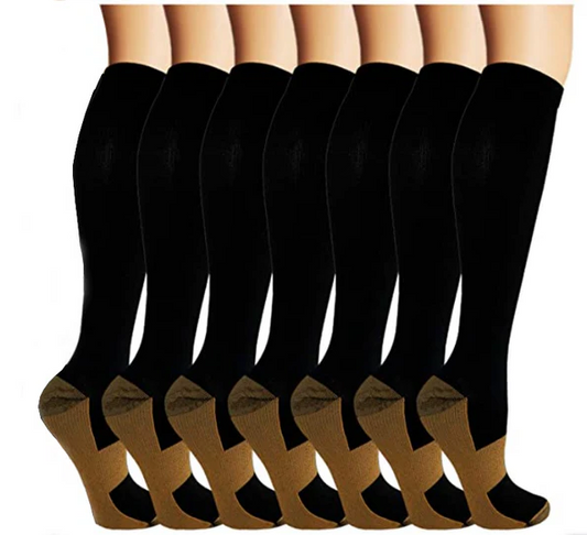 Copper Compression Socks (7 Pairs) for Women & Men-Workout And Recovery