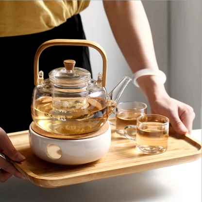 Glass Teapot Heat-Resistant Borosilicate Glass Teapot Boiling Teapot