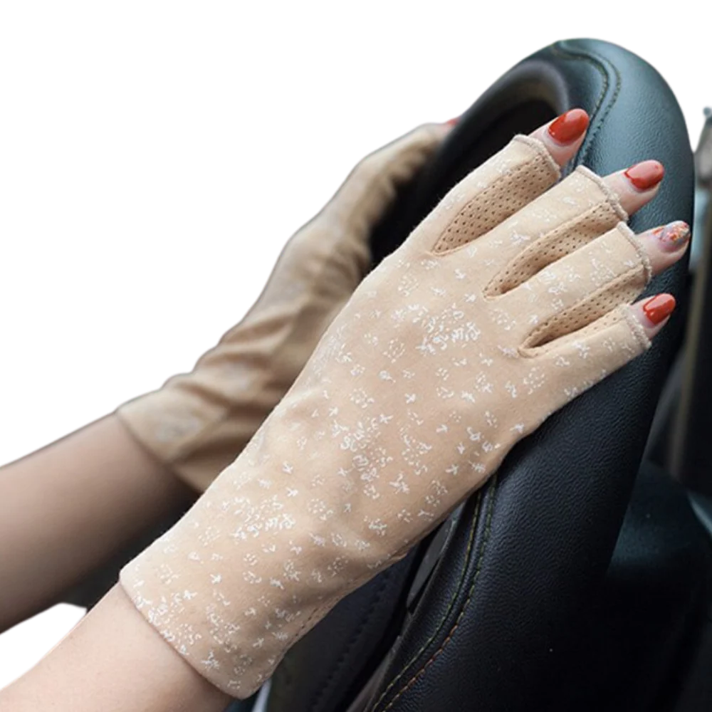 Stylish UV-Protective Cotton Gloves