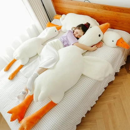 Big White Goose Throw Pillow Duck Sleeping Plush Toy Big Goose Doll Stuffed Toy