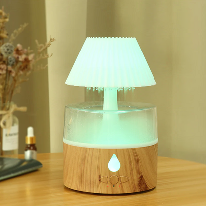 Rain Cloud Humidifier - Cool Mist Aromatherapy Diffuser, USB-Powered with Night Light