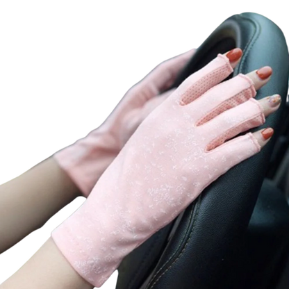 Stylish UV-Protective Cotton Gloves