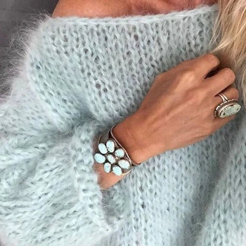 Stylish knitted sweater