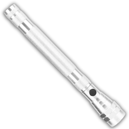 Telescopic magnetic LED flashlight