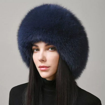 100% Natural Fox Fur Hat Women Cap Thick Fur Cap Winter Warm Hat Female Fashion For Women Hat With Earmuffs Hat