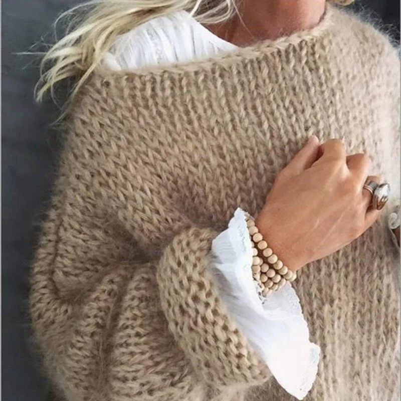 Stylish knitted sweater