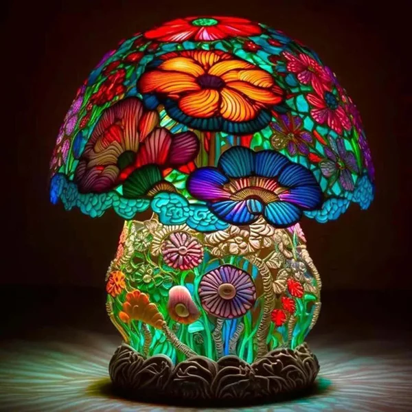 Stained Glass Plant Series Table Lamp