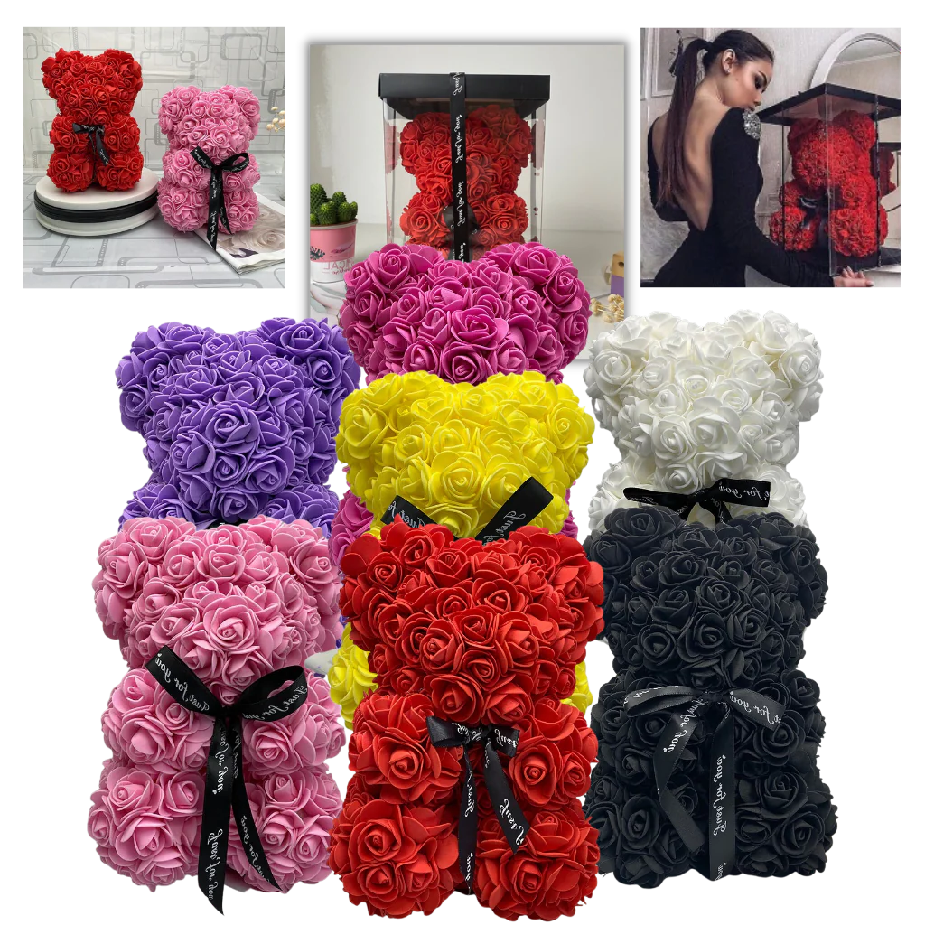 Roses teddy bear