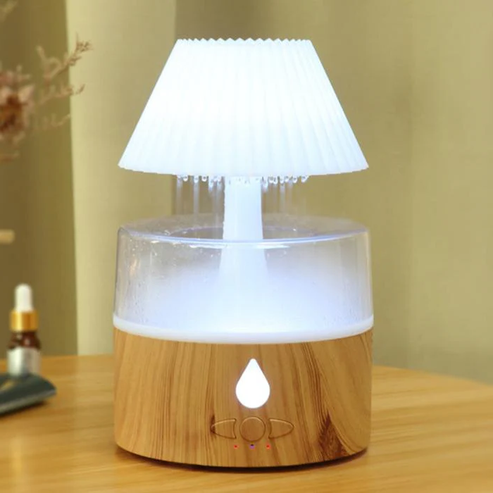 Rain Cloud Humidifier - Cool Mist Aromatherapy Diffuser, USB-Powered with Night Light