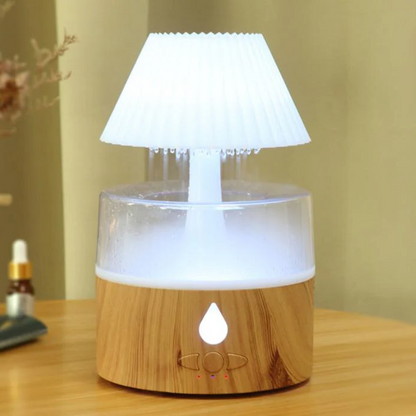 Rain Cloud Humidifier - Cool Mist Aromatherapy Diffuser, USB-Powered with Night Light