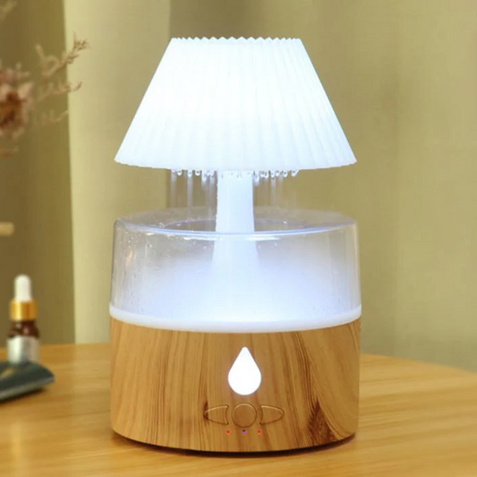 Rain Cloud Humidifier - Cool Mist Aromatherapy Diffuser, USB-Powered with Night Light