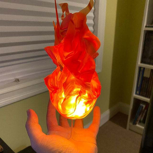Halloween Floating Fireball Prop - LED Glowing Fireball Ornament