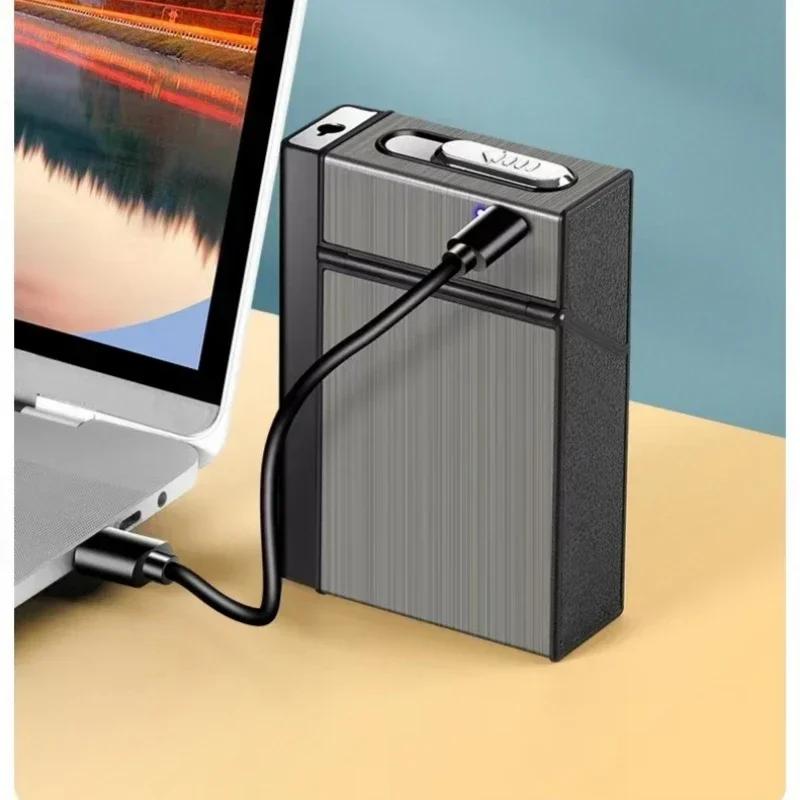 Metal Cigarette Case With Lighter