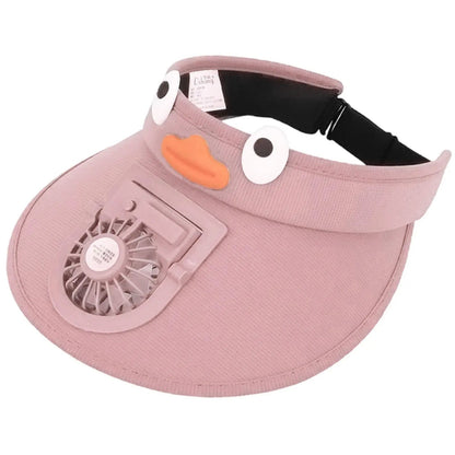 Kids Sun Visor Hat with Cooling Fan Hat
