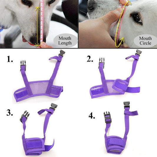 Adjustable Soft Dog Biting Muzzle Mouth Cover