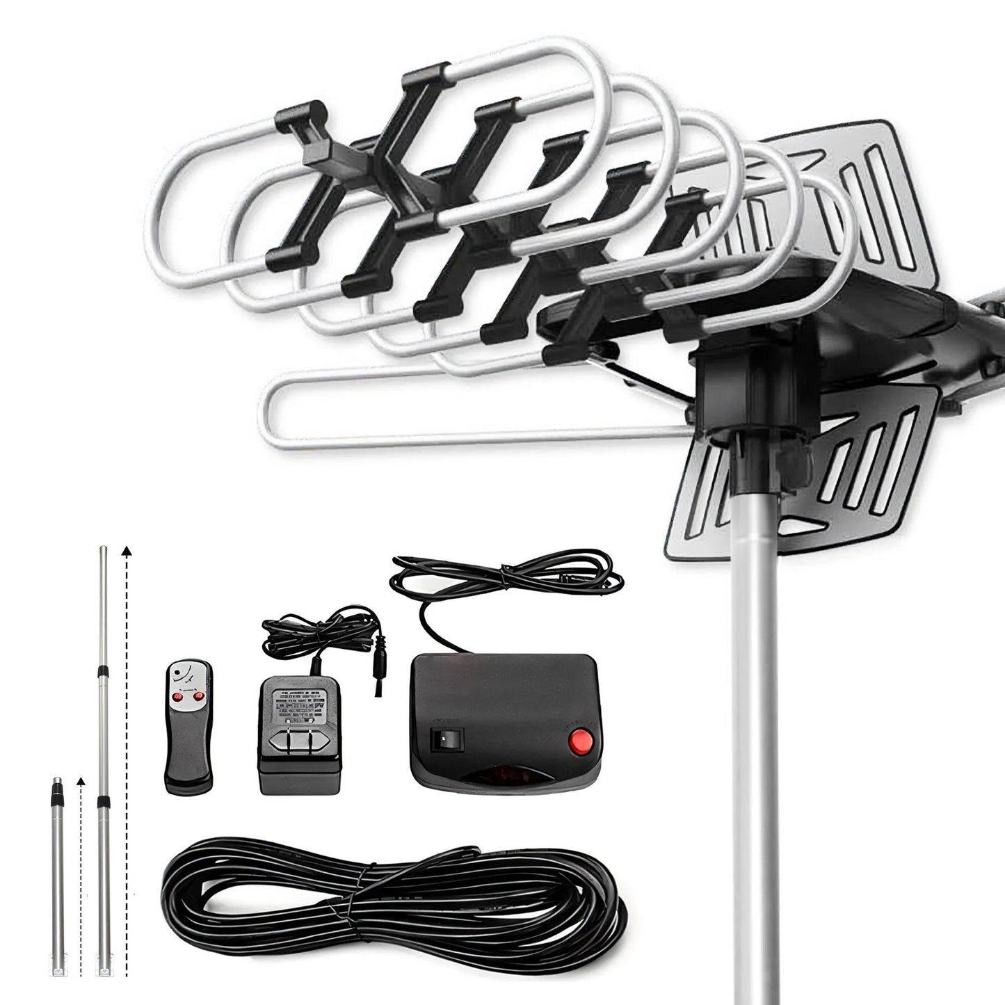 2025 Long Distance Digital Outdoor HD TV Antenna with Full 360 Directional Motor Free HD Channels