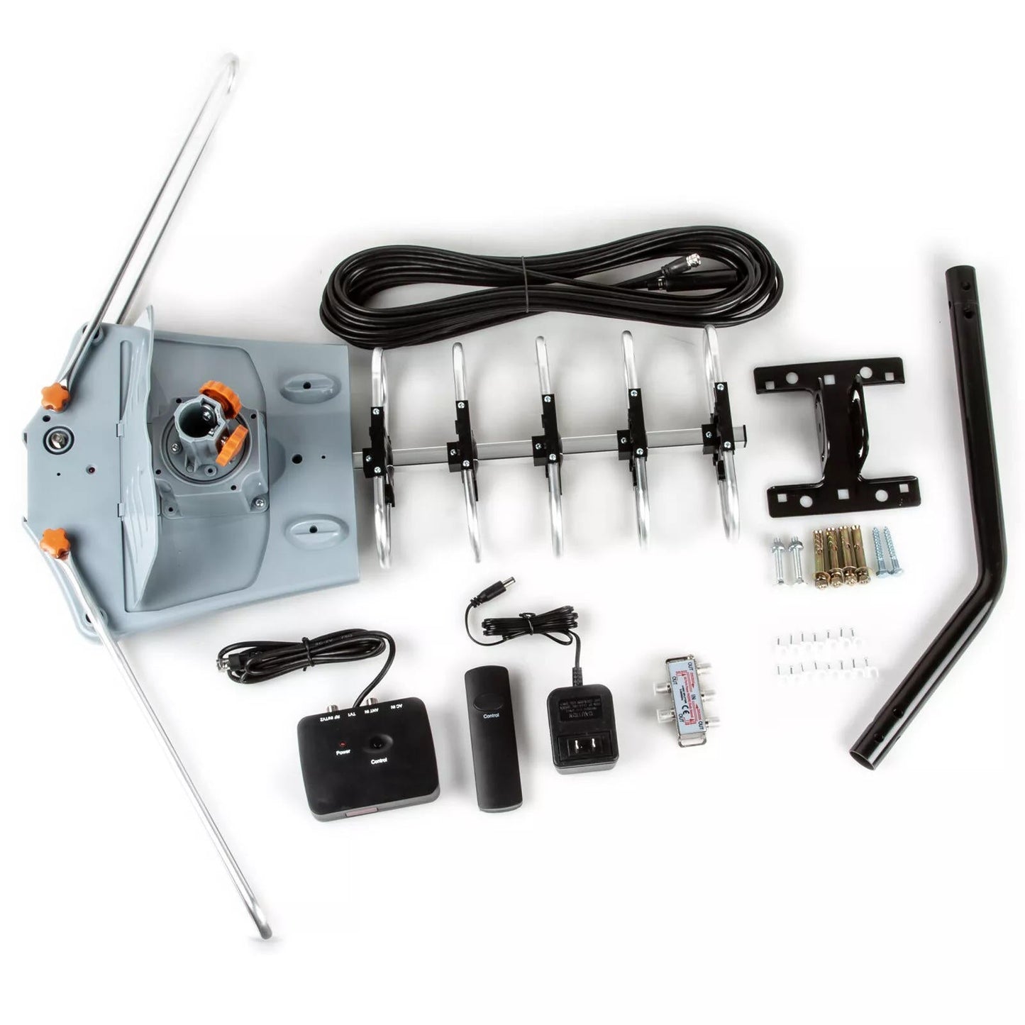 Long Range Digital HD TV Antenna With Full 360 Directional Motor And Mounting Pole