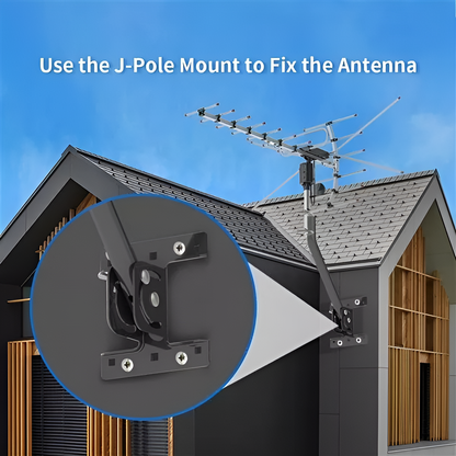 Extra Range 2025 Digital Outdoor HD TV Antenna with Full 360 Directional Motor Free HD Channels