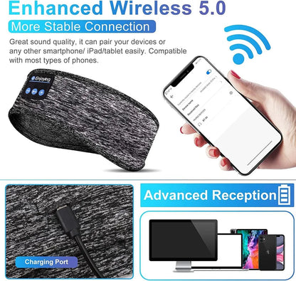 2-in-1 Wireless Sleeping Headphones, Sports Headband, for Sleeping, Workout, Jogging, Insomnia